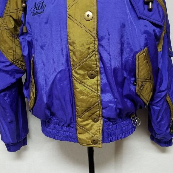 VINTAGE NILS Skiwear Hooded Ski Puffer Jacket - Picture 6 of 14